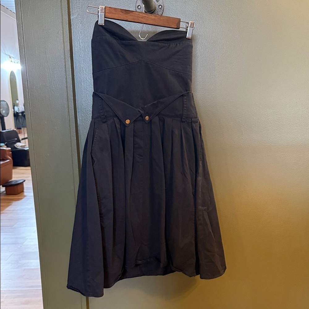 Nanushka Black A-Line dress cocktail length